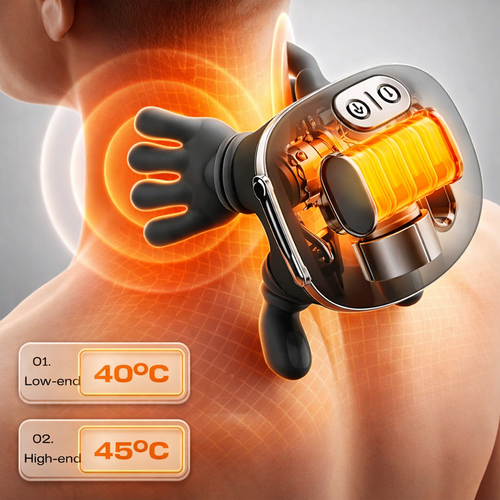 Siaasoo Neck & Shoulder Massager with Heat – Shiatsu Massage for Pain Relief